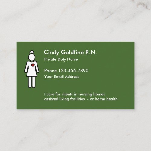 Registered Nurse Simple Businesscards Business Card