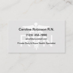 Registered Nurse Simple RN Symbol Business Card | Zazzle