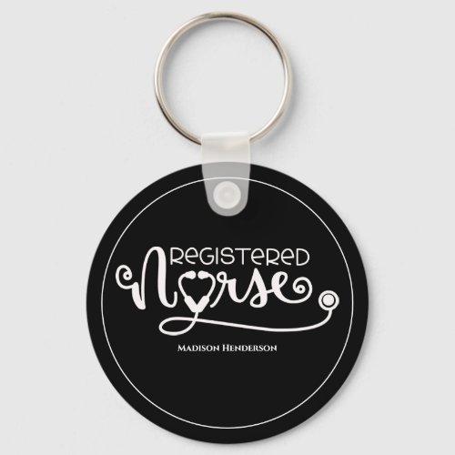  Registered Nurse Stethoscope RNPersonalized   Keychain