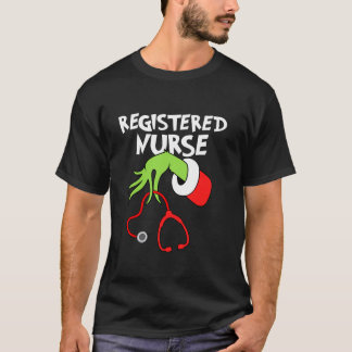 Registered Nurse Stethoscope Santa Christmas Xmas T-Shirt