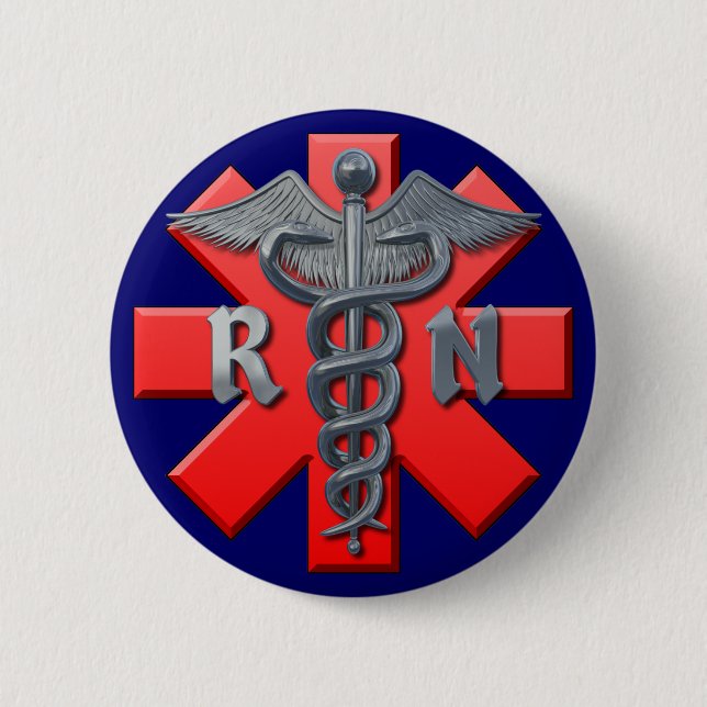 Registered Nurse Symbol Button (Front)