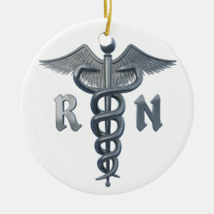 Registered Nurse Symbol Ceramic Ornament