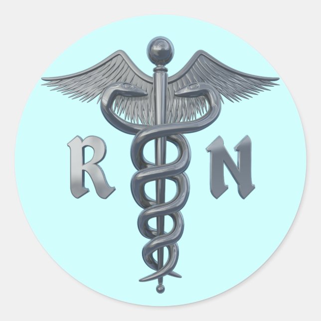 Registered Nurse Symbol Classic Round Sticker (Front)