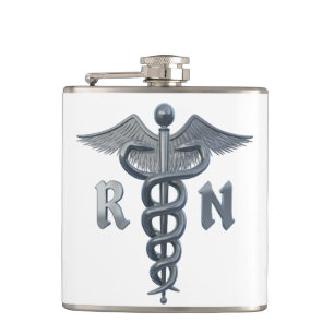 Registered Nurse Symbol Flask