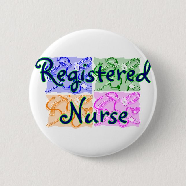 Registered Nurse T-Shirts & Gifts--Unique items Button (Front)