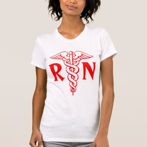 Registered nurse tee shirts  RN caduceus symbol