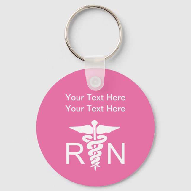 Registered Nurse Theme Keychain (Front)