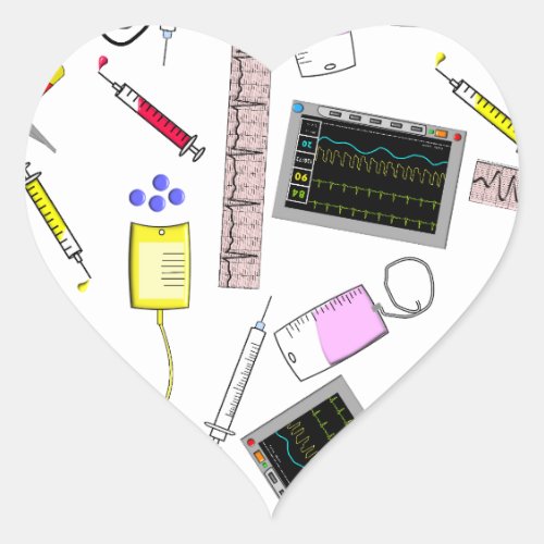 Registered Nurse Tools Heart Sticker