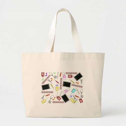 Registered Nurse Tools Large Tote Bag