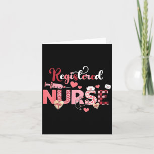Registered Nurse Valentines Day Scrub Top Women Sc Card
