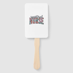 Registered Nurse Vintage Floral Typography Shirt D Hand Fan
