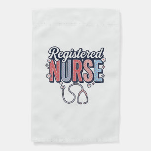 Registered Nurse Vintage Vector Shirt Design_1 Garden Flag