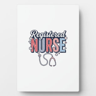 Registered Nurse Vintage Vector Shirt Design_1 Plaque