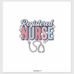 Registered Nurse Vintage Vector Shirt Design_1 Sticker