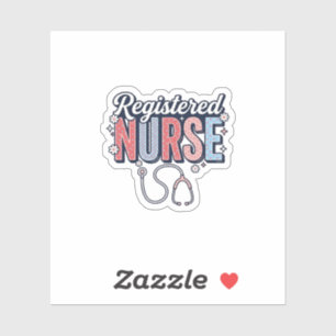 Registered Nurse Vintage Vector Shirt Design_1 Sticker