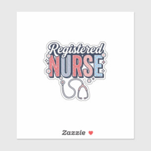 Registered Nurse Vintage Vector Shirt Design_1 Sticker