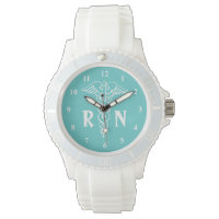 Registered nurse watch | caduceus with RN monogram