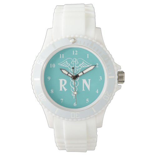 Registered nurse watch | caduceus with RN monogram