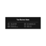 Registered Nurse White Lines Icons Black Mini Business Card Registered Nurse White Lines Icons Black Mini Business Card