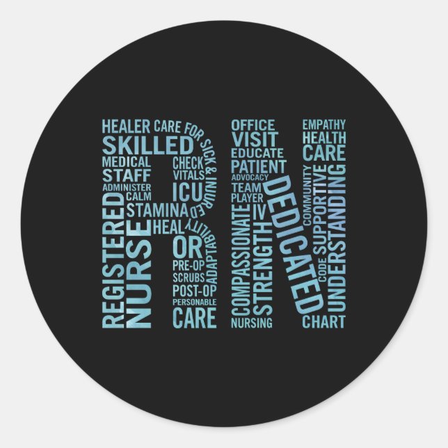 Registered Nurses Paint Rn Classic Round Sticker (Front)