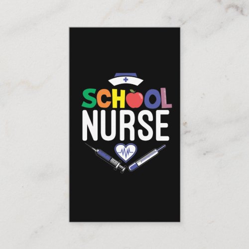 Registered School Nurse Best Medical Employee Business Card