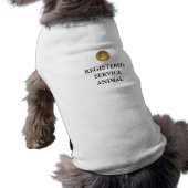 Registered Service Animal Dog Vest or Shirt (Back)