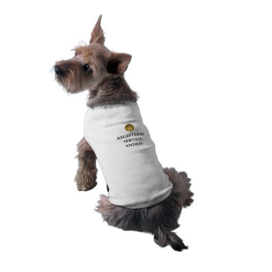 Registered Service Animal Dog Vest or Shirt (Back)