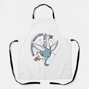 Registered Silly Goose Vintage Vector Shirt Design Apron