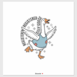 Registered Silly Goose Vintage Vector Shirt Design Sticker