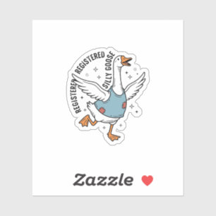 Registered Silly Goose Vintage Vector Shirt Design Sticker