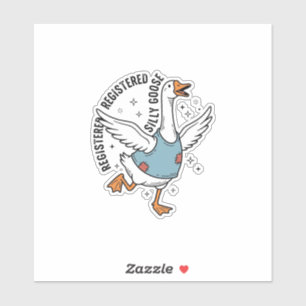 Registered Silly Goose Vintage Vector Shirt Design Sticker