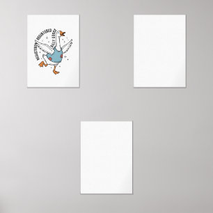 Registered Silly Goose Vintage Vector Shirt Design Wall Art Sets