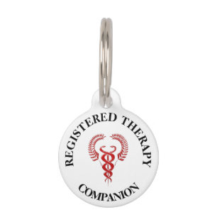 Registered therapy companion pet animal awareness ID tag