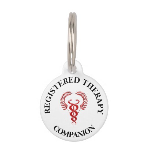 Registered therapy companion pet animal awareness pet ID tag