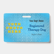 Registered Therapy Dog - Bright Blue Badge