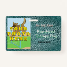 Registered Therapy Dog - Dark Green Badge