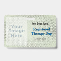 Registered Therapy Dog - Light Green Badge