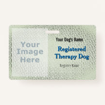 Registered Therapy Dog - Light Green Badge