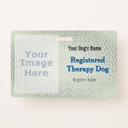 Registered Therapy Dog _ Light Green Badge