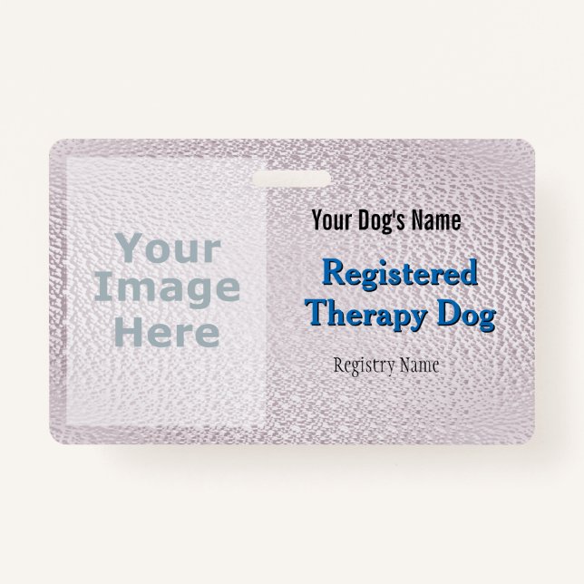 Registered Therapy Dog - Light Pink Badge (Front)