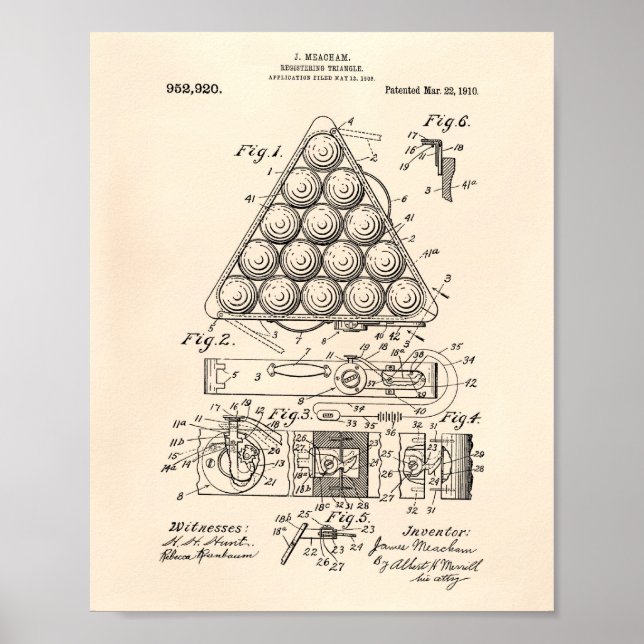 Registering Triangle 1910 Patent Art - Old Peper Poster (Front)