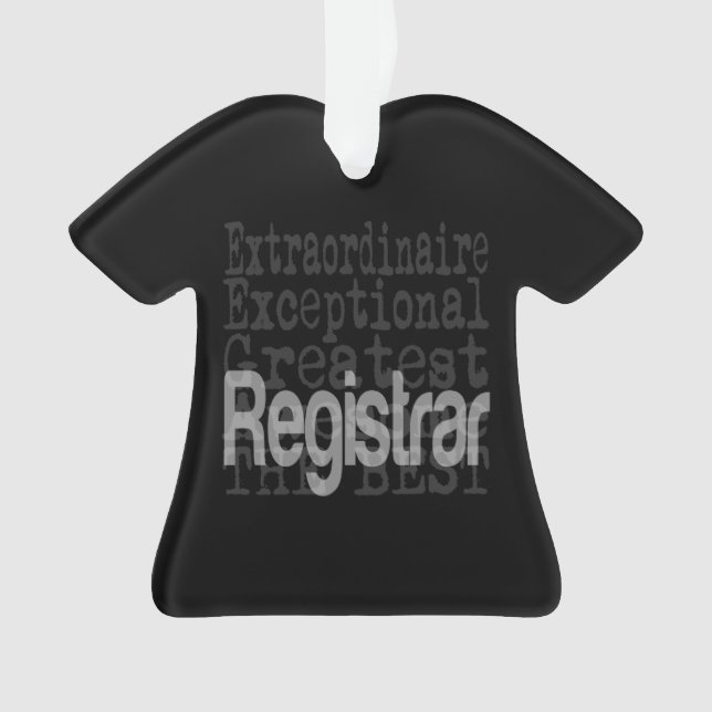 Registrar Extraordinaire Ornament (Front)