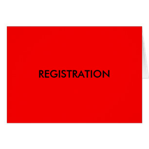 REGISTRATION CARDS