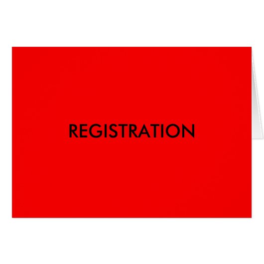 REGISTRATION CARDS (Front Horizontal)