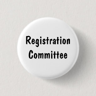 Registration Committee Pinback Button