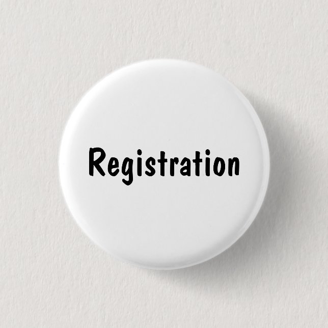 Registration Pinback Button (Front)