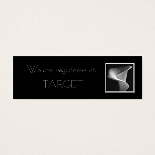 Customizable registry card business cards