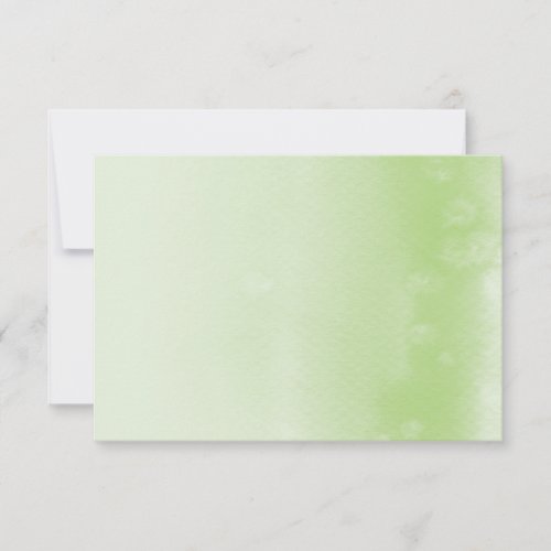 REGISTRY CARD  ombre watercolor apple green