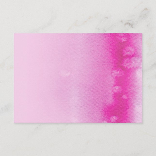 REGISTRY CARD :: ombre watercolor fuschia pink (Front)