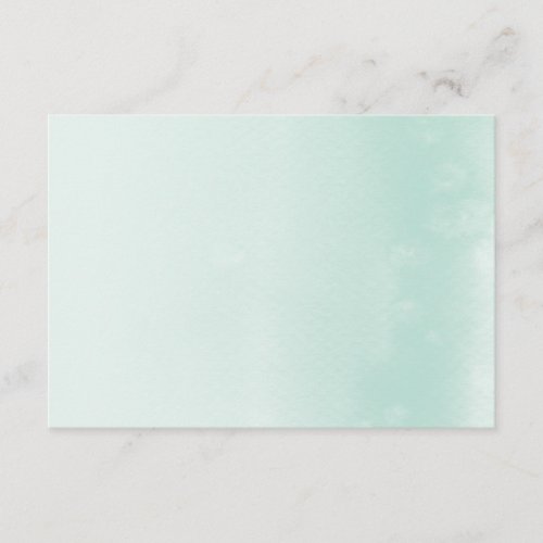 REGISTRY CARD :: ombre watercolor pastel mint